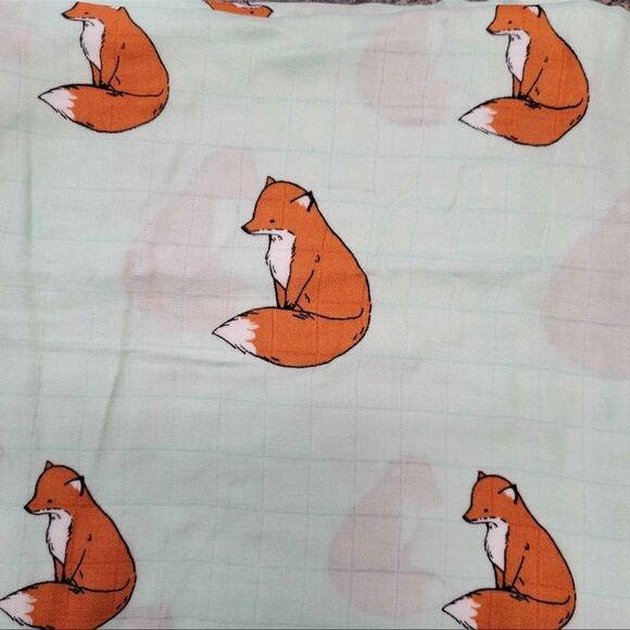 New cute fox  Bamboo Muslin Baby Swaddle Blanket - Picture 2 of 2